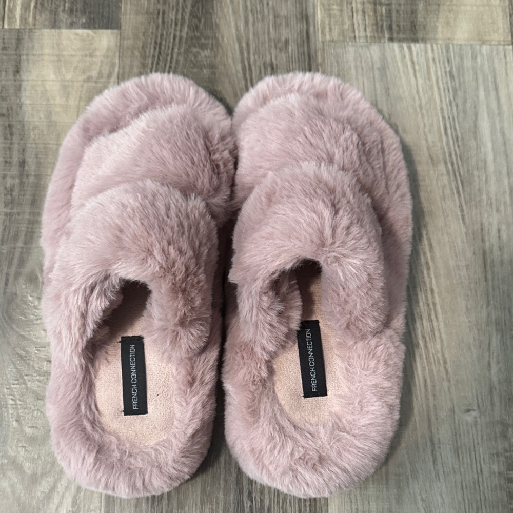 French Connection Furry Slippers - Picture 3 of 4